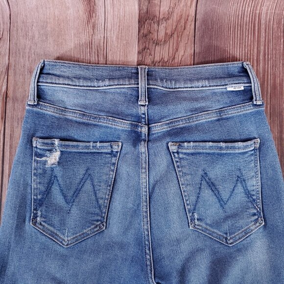 Mother Womens Size 27 The Tomcat Play Like A Pirate Straight Leg Jean Distressed - Picture 10 of 16